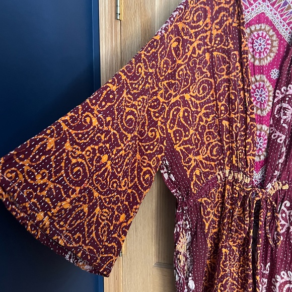 Kantha Bae Rasgulla Sari Serenity Duster Women’s One Size - Picture 3 of 7